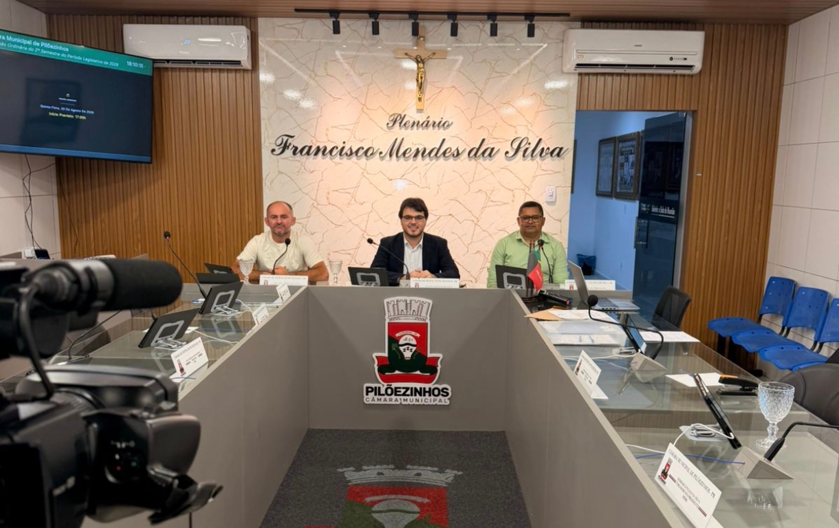 A Câmara Municipal de Pilõezinhos, realizou nesta quinta-feira (20/08), a sua 17ª Sessão Ordinária do Ano Legislativo de 2026.